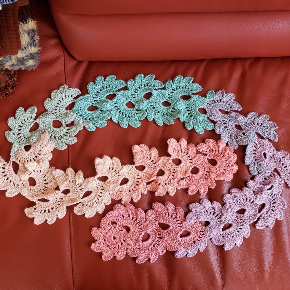 Unique designer made cotton knit scarf